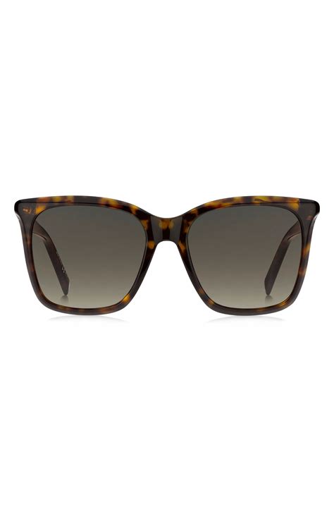 givenchy 56mm gradient rectangle sunglasses